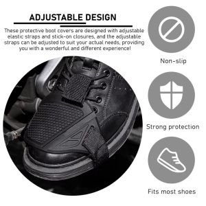 Motorcycle Shifter Pad Boot Cover Black Motorcycle Shoe Cover Rubber Shoe Protector Pads for MenWomen Gear Accessories Universal