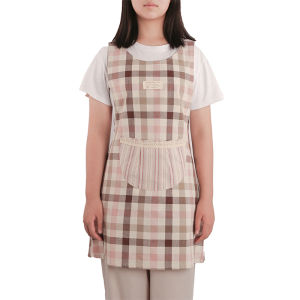 Váy Bảo Hộ Nhà Bếp Bằng Vải Cotton Nguyên Chất Nhẹ Thoáng Khí Chống Dầu Nước Phong Cách Hàn Quốc Thời Trang Túi Lớn Dây Đeo Cặp Đôi