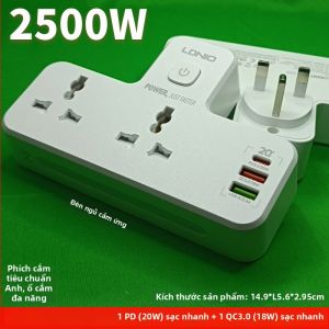 LDNIO | Ổ Cắm Nhanh Đứng 3250W