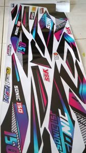 SONIC (COD) STIKER STRIPING MOTOR HONDA SONIC LIST STIKER MOTOR DESAIN RACING HOLOGRAM DAN TRANSPARAN BISA COD IP.KODE 62