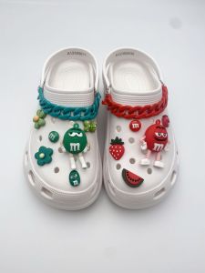 Shoes Charms Shoes DIY Accessories Shoes Chain 3D Soft Adhesive M Bean Shoe Flower Clogs Decoration for Hole Rubber Clogs