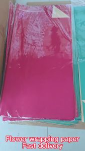 20 LEMBAR Flower Wrapping Paper Bi Color Kraft Cellophane Kertas Buket Motif VINTAGE Bunga Florist 6055