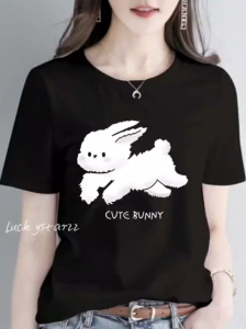 KAOS ATASAN TERBARU CUTE BUNNY COMBED PREMIUM WANITA