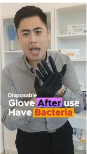 PENTAVEST PENTAGLOVE NITRILE PREMIUM DISPOSABLE POWDER FREE GLOVES BLACK 100pcs (For Food industry Restaurant and etc)(Exp: 2028)