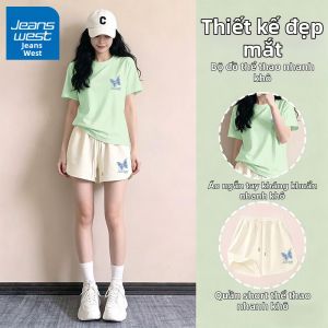 Jeanswest | Bộ Áo T-Shirt và Quần Short Chống Nắng Mát Lạnh từ Vải Lụa Băng