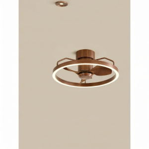 FANZHEN | Cream Style Modern Minimalist Eye-Protecting Retro Wood Grain Quiet Ceiling Fan Light