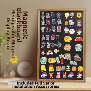 HANLIANG | Magnetic Notice Board For Home Teaching Reusable Chalkboard Easy Wall Mounting Retro Display Panel
