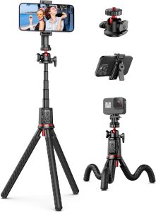 C03 ยืดหยุ่น 360 หัวแบบพกพา Octopus ขาตั้งกล้องโทรศัพท์มือถือคลิป Selfie Stick Tripe สําหรับที่ถ่ายทอดสด Vlogging