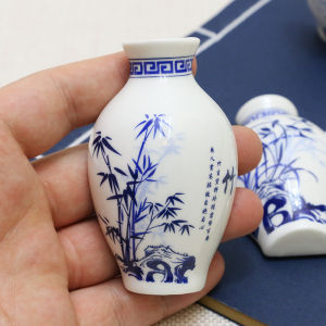 Magnetic Ceramic Blue And White Porcelain Flower Vase Fridge Magnet Home Decor Business Gifts for International Travel
