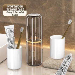 LUTI | Portable 4-in-1 Travel Toothbrush and Cup Set
