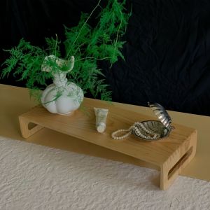 Height-Enhancing Decorative Storage Shelf Wooden