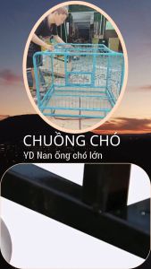 Hanpet - Lồng nuôi chó sơn tĩnh điện - Lồng YD 4 size (Nan vuông dày / nan ống ) chuồng nan ống có bánh xe