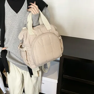 Balo Nữ Dung Tích Lớn Vải Canvas Thời Trang Túi Mẹ Bỉm