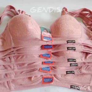 PROMO CUCI GUDANG 3 PCS Bra BH Sport Meymey Pakaian Dalam Wanita Dewasa Tanpa Kawat Dan Busa