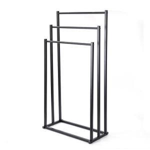 【New Arrival】 3 Tier Standing Towel Rack Towel Drying Rack Carbon Steel Towel Display Rack Heavy Duty for Bath Towel Hand Towels