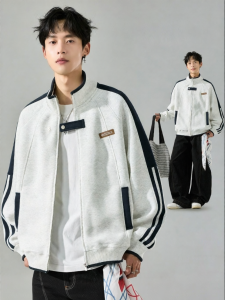 SZON | Casual Loose Trendy Color-block Sport Jacket