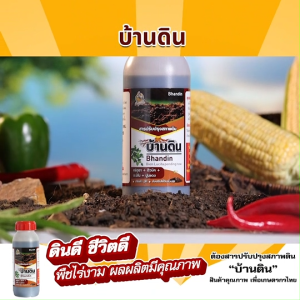 (1 ขวด) บ้านดิน สารปรับปรุงสภาพดิน จุลินทรีย์บำรุงดิน แก้เรื่องดินแข็ง ดินกระด้าง เชื้อรา เร่งราก ทำให้พืชเขียวเร็ว ปลอดภัยต่อผู้ใช้ ใช้ได้ผลดีกับพืชทุกชนิด