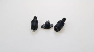 2PCS Male Speaker Tools Power Signal Audio Black Adapter Mini Accessories DIN Plug Screw Terminals 2 Pin Connector