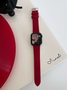 Dây Đeo Đồng Hồ Lông Nỉ Đỏ Nhung Cho Apple Watch Dành Cho Nam Và Nữ Dây Đeo Đồng Hồ Tĩnh Lặng Jing Band Watch 1-8/SE Phụ Kiện Thông Minh