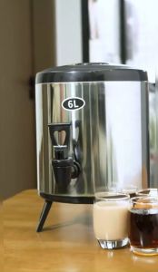 [Ready Stock] 16L Tong Air Panas & Dingin Stainless Steel 304 Termos Barrel 8L-12L untuk Kopi Susu Teh - Camping Outdoor Bucket Water Dispenser Kitchenware