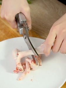 2Pcs Chicken Bone Scissors Heavy Duty Stainless Steel Kitchen Shears Multipurpose Kitchen Cutter Professional Chicken Bone Meat Fish Vegetables Scissors