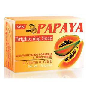 Sabun Cuci Muka / Pepaya 135gr / RDL Papaya Brightening Soap / Sabun Papaya