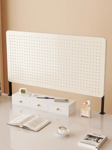 YYY Home life แผ่นหลุมตั้งโต๊ะ Pegboard DIY ไม่เจาะ80/60/40*35cm ติดตั้งง่าย ประหยัดพื้นที่การทำงาน