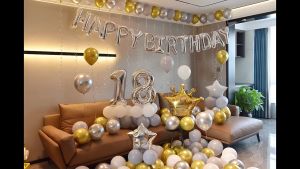 SET BÓNG SINH NHẬT TUỔI 18 (TẶNG BƠM VÀ PHỤ KIỆN HỖ TRỢ) BÓNG NHŨ MÀU BẠC 12 INCH