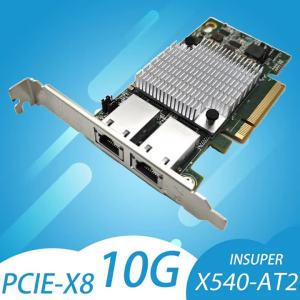 kebidumei | Kebidumei 10Gbps Double Port Ethernet Card X540-T2 PCIE-X8 X16 Nework Extend Adapter Support For Synology NAS Window Linux Vista