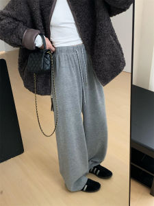 Cloud Velvet Drawstring Cashmere Mop Pants: 2024 Autumn New Arrival