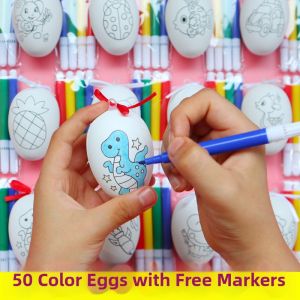 Colorful Egg Toys DIY Handmade Coloring Birthday Gifts for Kindergarten Children Classwide Small Gifts Batch Plastic Toys