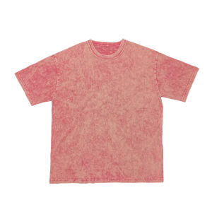 Washed Vintage Pure Cotton Short Sleeve T-Shirt 220g Loose Fit Shoulder Slouchy Street Hip Hop Style for Men Summer Breathable