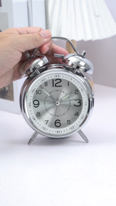 Extra Loud Alarm Clock with Metal Plating & Silent Movement - Ultimate Wake-Up Solution