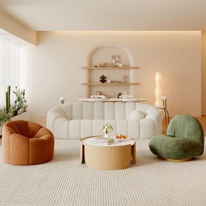 Cream Style Modern Sofa for Compact Living