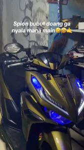 Spion Bubut 3 Jari Led Menyala Universal Honda BeatVario Scopy