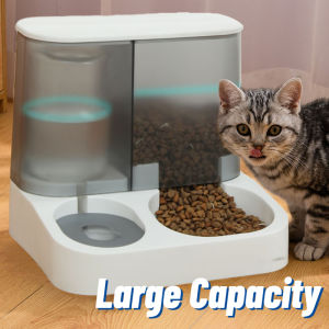 2in1 3.8L Large Pet Food Feeder Water Feeder Cats Food Bowl Water Dispenser Auto Feeder for Dogs