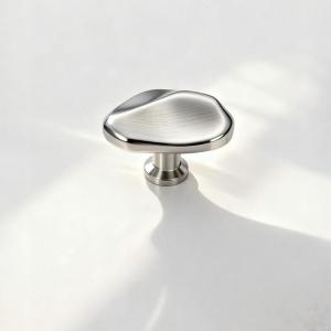 1Pcs Simple Wardrobe Door Drawer Cabinet Bright Silver Handle New Chinese Furniture Single Hole Small Handle