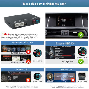 AUTOABC Wireless CarPlay Android For BMW NBT CIC System 1 2 3 4 5 Series X1 X3 X4 X5 F20 F21 F30 F31 F34 F10 F48 F25 F26 F10 E84