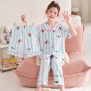 SHAPRA | Children Cartoon Panda Short Sleeve Summer Sleepwear Set