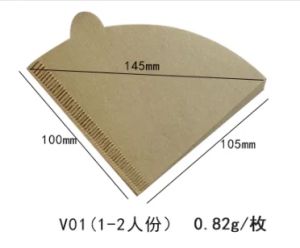 Disposable Cone Paper Coffee Filter V-Shaped Handmade Coffee Filters Natural Odorless Unbleached Filter Easy to Store and Carry
