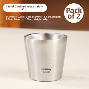 CHUANGSHUNFU | Food Grade 304 Stainless Steel Baby Cup Double Layer Heat Insulated Shockproof