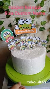 Topper Kue Custom Nama Karakter Keroppi / Keropi untuk Dekorasi Cake Ulangtahun Anak (Toper Sanrio) Aksesori Kue Keroppi Dan Teman Varian Topper Kue Cinnamoroll Dan Kuromi - Lazada