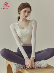 KAYANTY Spring Autumn Yoga Fitness Clothing Womens High Sensation Pilates Training Suit Long Sleeve Sportswear Gym Set