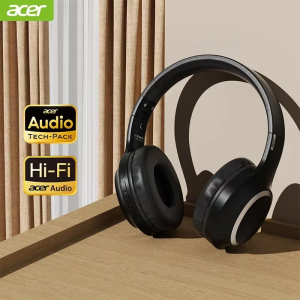Acer | Acer Wireless Over Ear Headphone Noise Cancelling Hi-Res Spatial Audio Earphone with LDAC Bluetooth 5.3 Headset OHR300