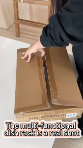 Giá để bát đĩa nhà bếp giá để bát đĩa bằng kim loại giá để cốc có khay thoát nước màu đen có thể điều chỉnh.