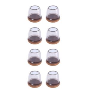 8Pcs Chair Leg Caps Rubber Feet Protector Mat Stool Table Furniture Leg Cover Non Slip Felt Bottom Pads Round Floor Protectors