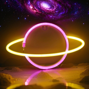 Chi-buy LED Neon Planet USB Powered Hanging Neon Signs Decor Lamp Signs Birthday Gift Wall Art For Bedroom Room Bar Shop
