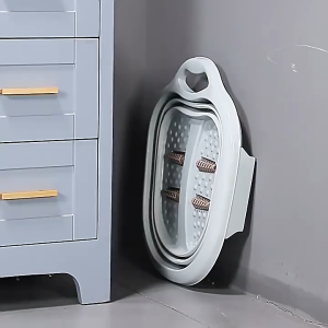 Foldable FootBath Tub with Massage Rollers (Purple) / Foot Basin / Herbal Foot SPA / Foot Massage Bucket 折叠泡脚桶 - 紫色