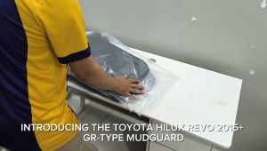 GECA TOYOTA HILUX REVO 2015+ GR TYPE MUDGUARD (HILUX LOGO) (11606)