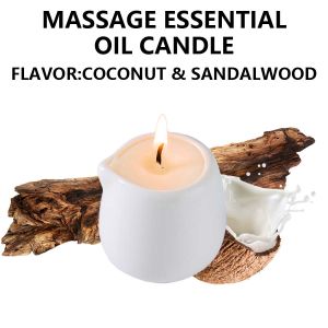 Fruity scented natural massage oil candle. Low heat. 1.69 oz coconut wax. Hydrating. For home & V-Day. Natural luxury. Soothing